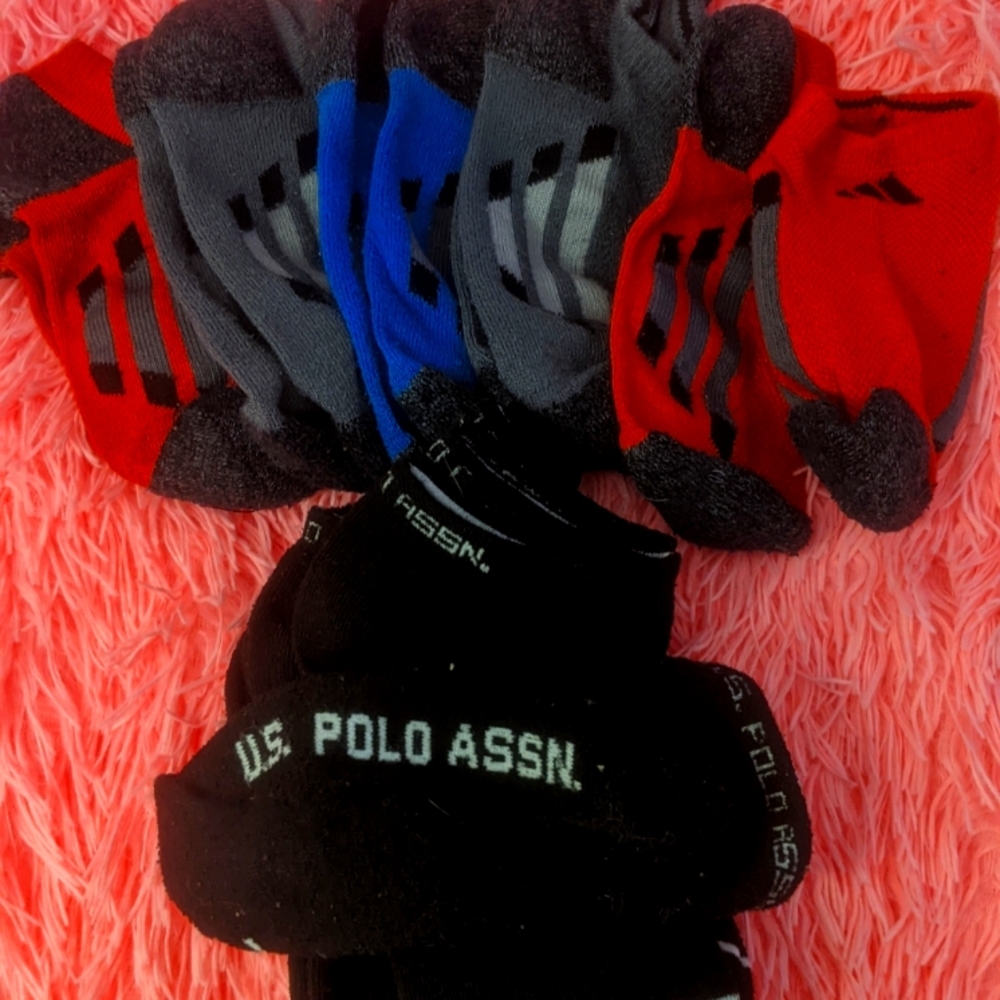 Boys addidas and polo socks
